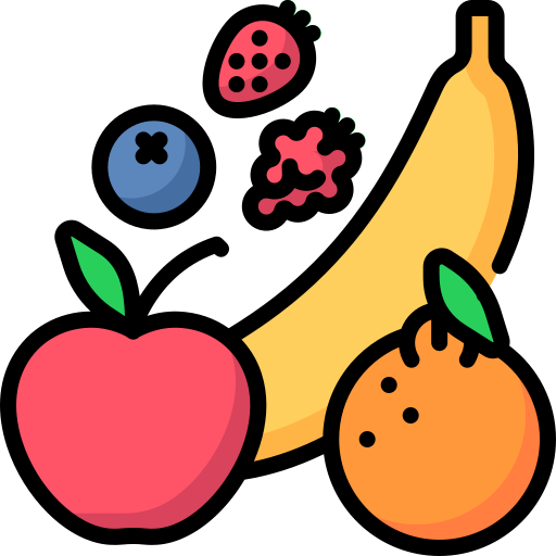 Illustrated assortment of fresh fruit